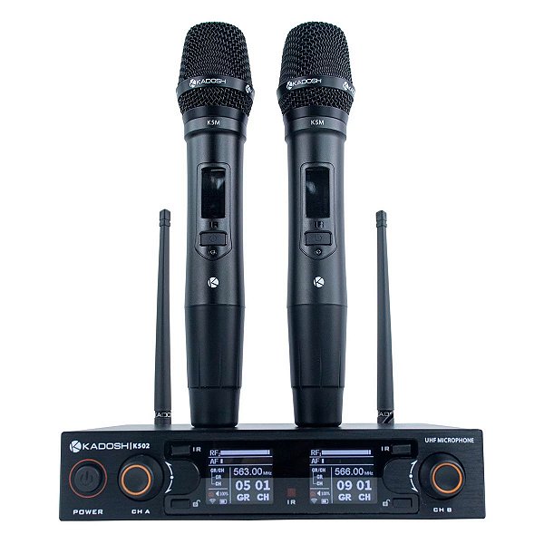 Microfone Sem Fio Duplo Kadosh K502M
