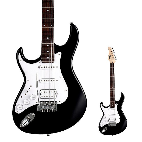 Guitarra Canhota Stratocaster HSS Cort G110 LH BK Black