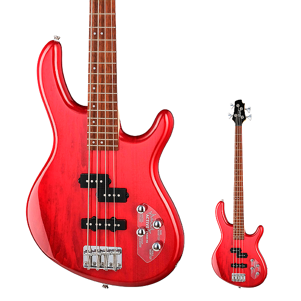 Baixo 4 Cordas Ativo Cort Action Bass Plus Trans Red