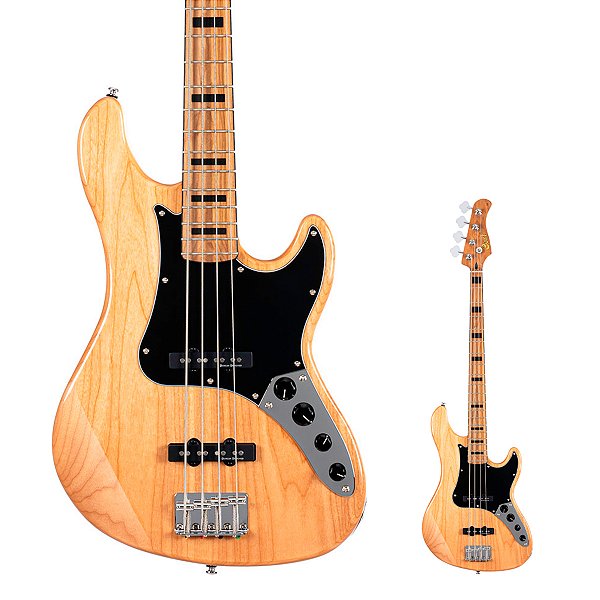 Baixo Ativo 4 Cordas Jazz Bass Cort GB64JJ Natural