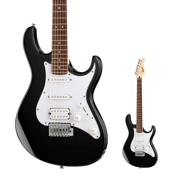 Guitarra Stratocaster HSS Tarraxas com Trava Cort G200 Black