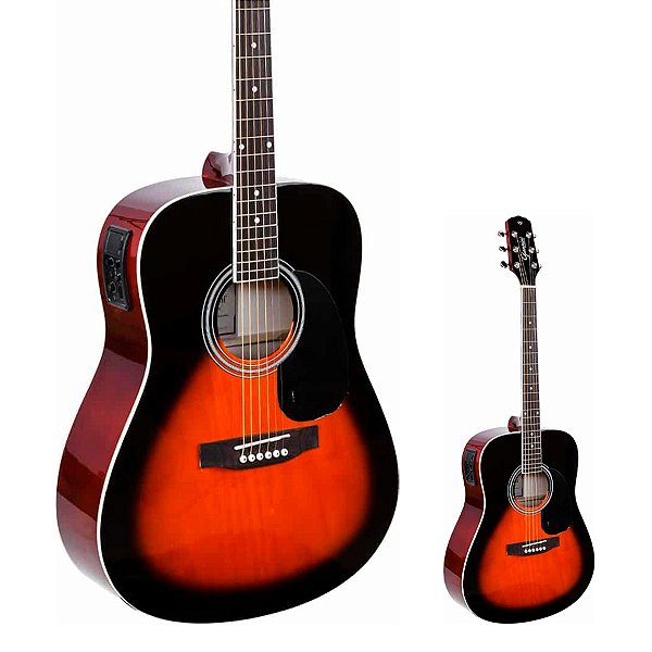 OUTLET | Violão Folk Elétrico Aço Giannini GD-1 EQ 3TS 3 Tone Sunburst