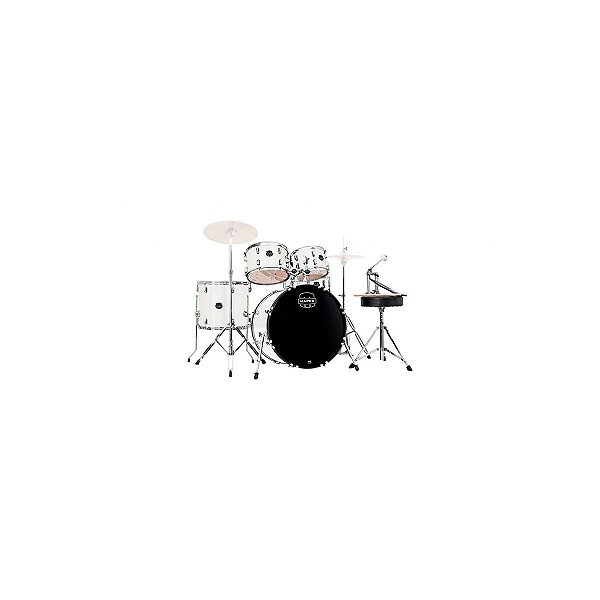 Bateria 20” 14” 10” 12” 14” Mapex PDG5044T White Thin Grain com Estante e Banco