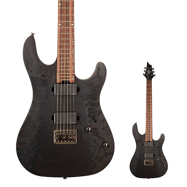 Guitarra Super Strato Captadores Fishman Cort KX500 Etched Black
