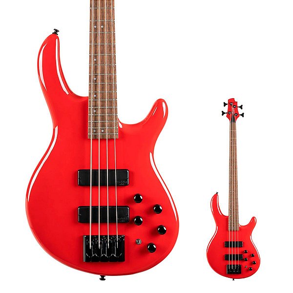 Baixo 4 Cordas Ativo Pré Markbass Captador Bartolini Cort C4 Deluxe CRD Candy Red