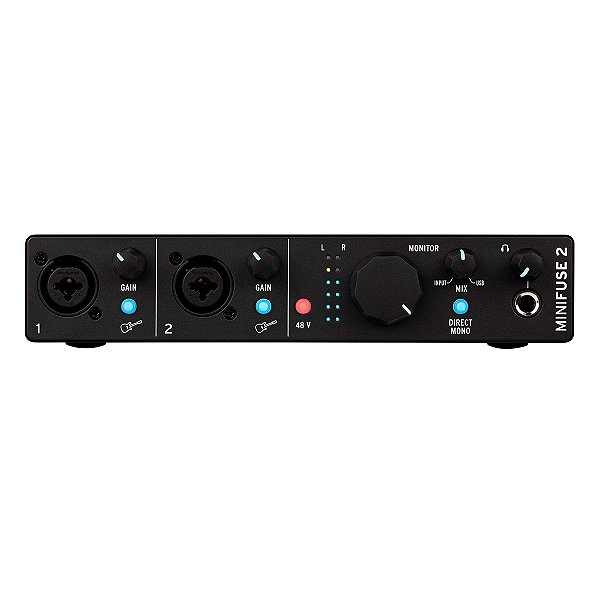 Interface de Áudio 2 Entradas 2 Saídas Arturia MiniFuse 2 Preta