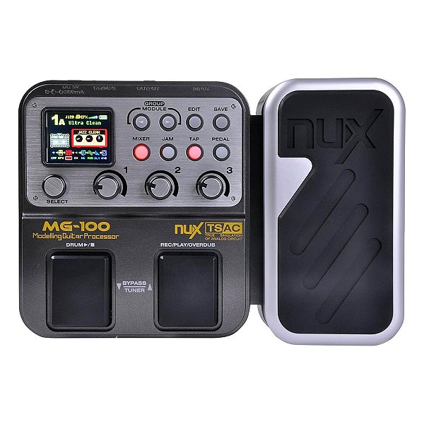 Pedaleira Multi Efeitos Compacta NUX MG100 com Pedal de Expressão