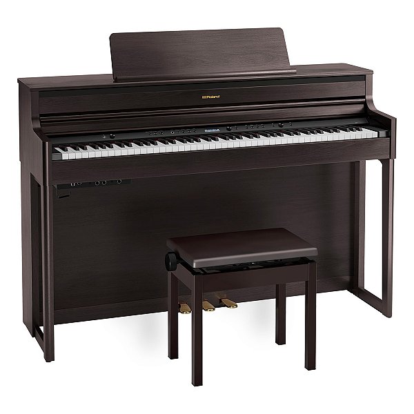 Piano Digital 88 Teclas Roland HP704-DR Dark Rosewood com Móvel e Banco