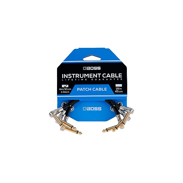 Kit 3 Cabos 10 cm para Pedais de Efeitos Boss BPC-4-3