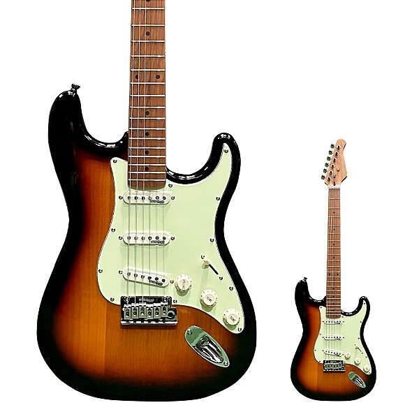 Guitarra Strato Captadores Alnico Benson Hardy 901 3TS/MG 3-Tone Sunburst com Bag