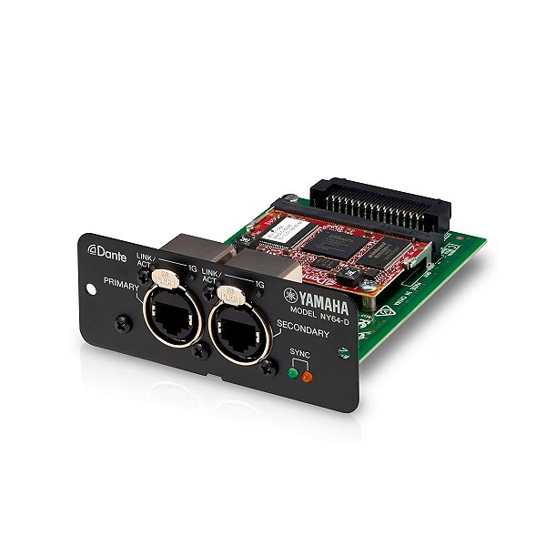 Placa Expansora de Áudio Dante para Série TF Yamaha NY64-D