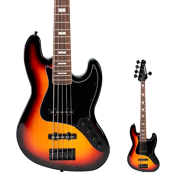 Baixo Ativo 5 Cordas Jazz Bass Waldman GJJ405A TS Tobacco Sunburst