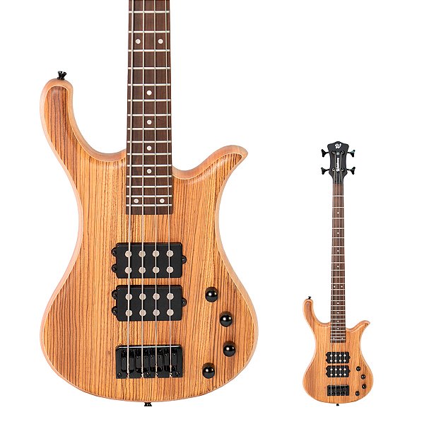 Baixo Ativo 4 Cordas Corpo Ash Waldman WB500A NAT Natural
