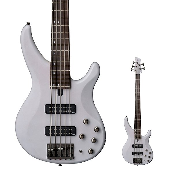 Baixo 5 cordas Ativo Captadores Alnico V Yamaha TRBX505 TWH Translucent White