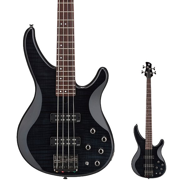 Baixo 4 Cordas Ativo Tampo Flamed Maple Yamaha TRBX604FM TBL Translucent Black
