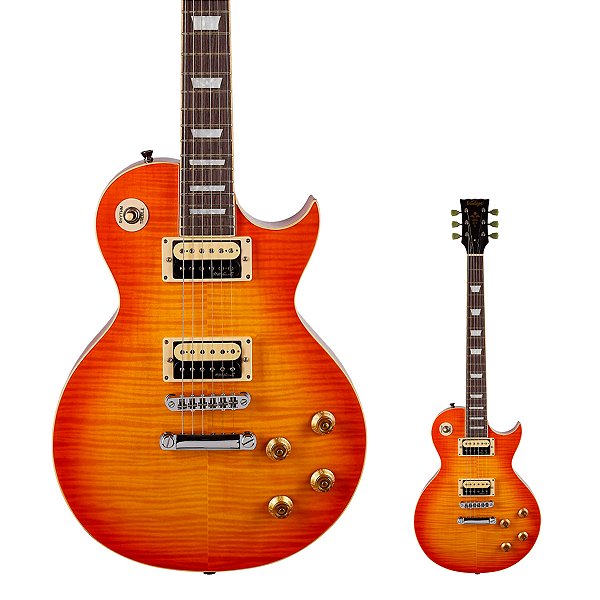 Guitarra Les Paul Flamed Maple Vintage V100 THB Flamed Thru Honeyburst