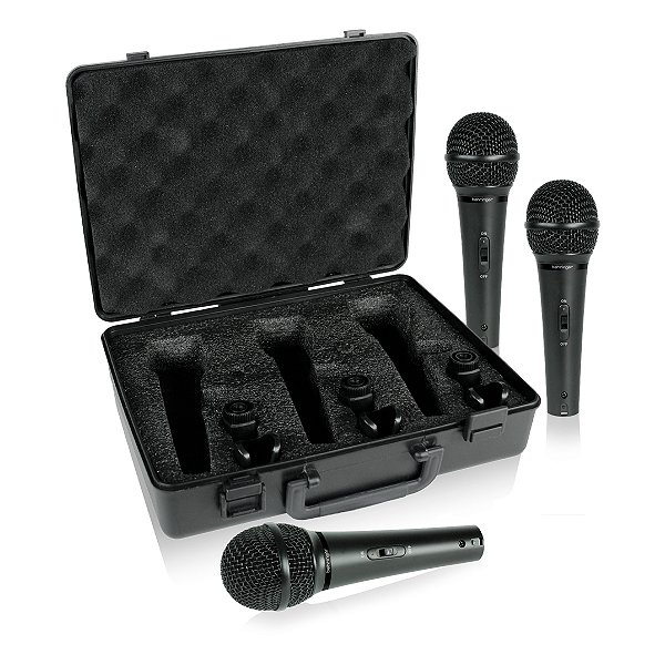 Kit 3 Microfones Behringer XM1800S com Case