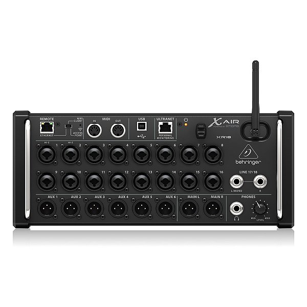 Mesa de Som Digital 18 Canais Behringer XR18 X-Air com Wi-Fi