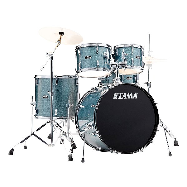 Bateria 22” 14” 10” 12” 16” Tama Stagestar ST52HG-SEM Sea Blue Mist com Kit de Ferragens