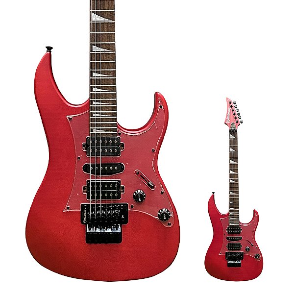 Guitarra Super Strato HSH Floyd Rose Waldman WIG450X TRDS Trans Red Satin