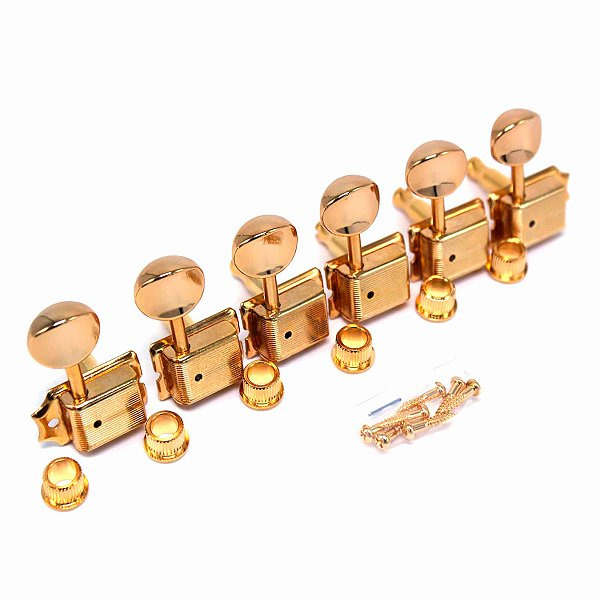 Jogo de Tarraxas Vintage 6 Linha Gotoh SD91-05M L6 GLD Douradas
