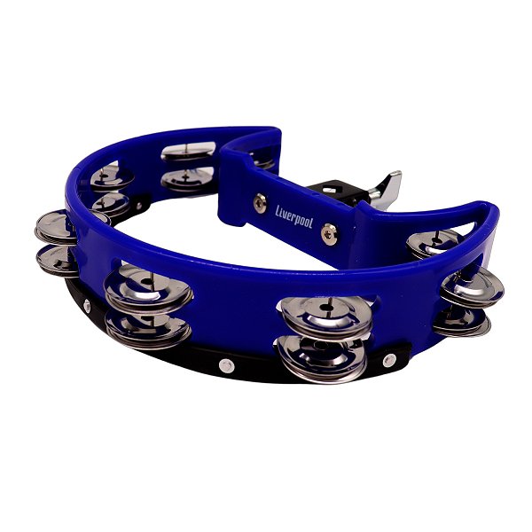 Pandeiro Meia Lua com Clamp Liverpool PML 002 Azul