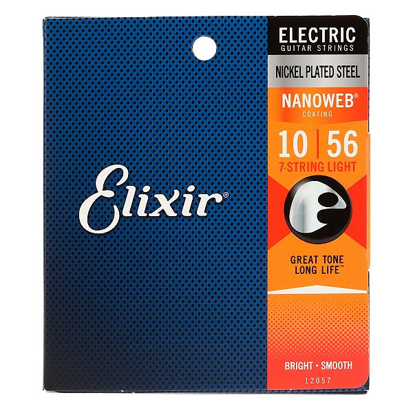 Encordoamento Elixir Nanoweb para Guitarra 7 Cordas .010 Light