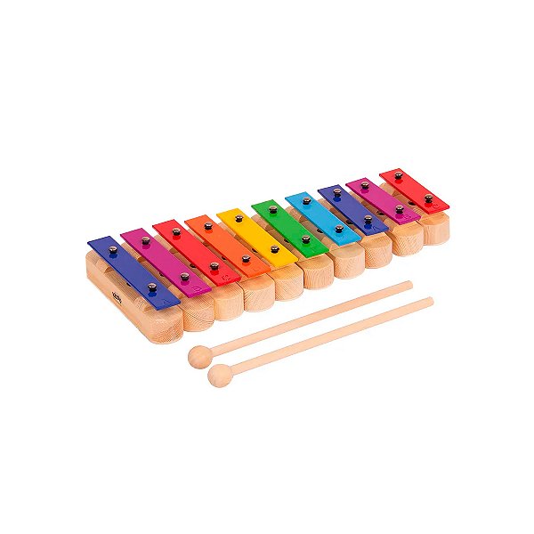 Metalofone Infantil 10 Notas Kidzzo com Teclas Avulsas