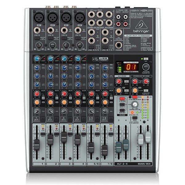 Mesa de Som 12 Canais Behringer XENYX X1204USB