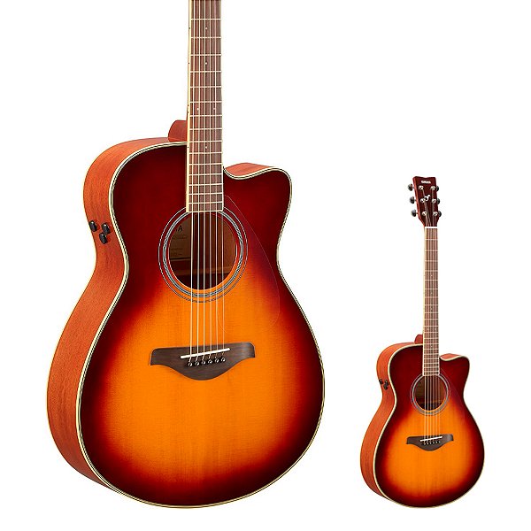 Violão Elétrico Aço Concert com Efeitos Yamaha FSC-TA BS Brown Sunburst