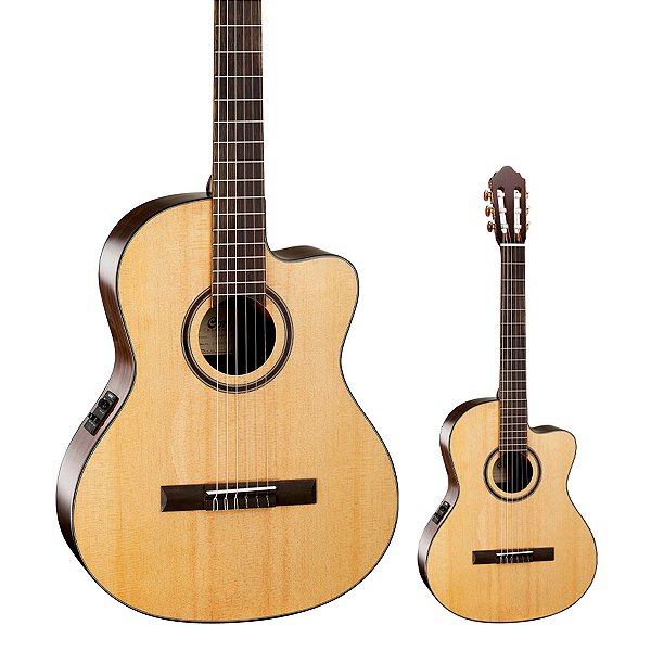 Violão Elétrico Nylon Clássico Cort AC160CF NAT Natural com Bag