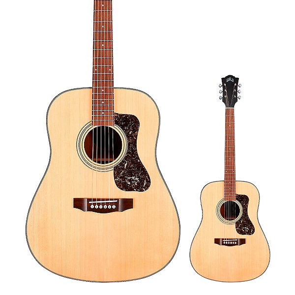 Violão Elétrico Folk Tampo Sólido Guild D-340CE Natural com Bag