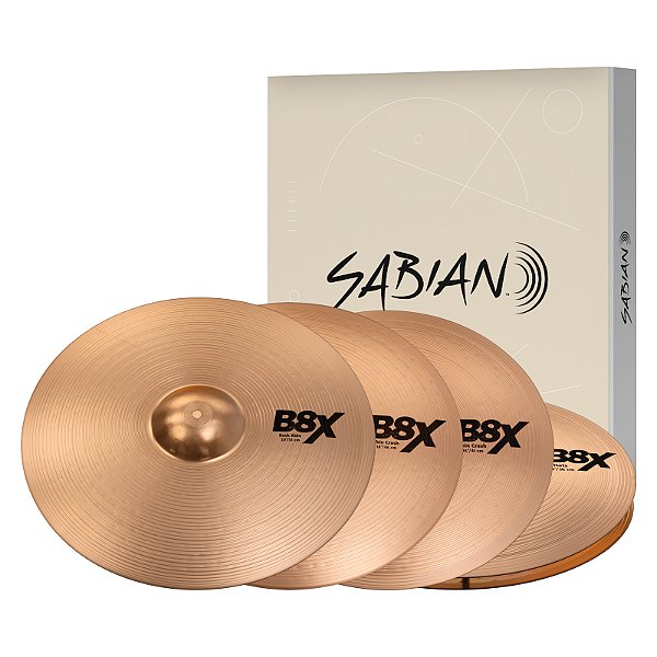Set de Pratos 14” 16” 18” 20” B8 Sabian B8X Performance Set Plus