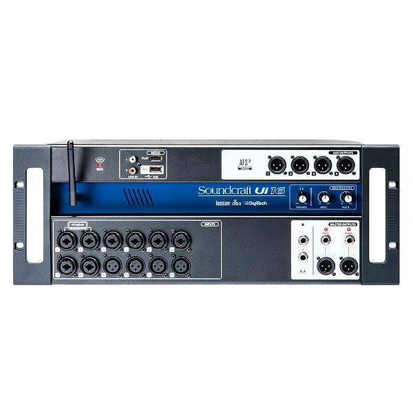 Mesa de Som Digital 16 Canais Wi-Fi Integrado Soundcraft Ui16