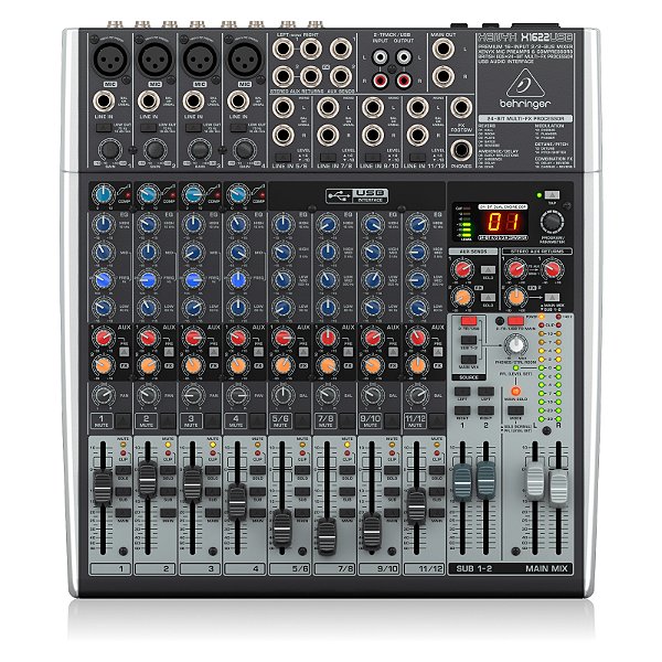 Mesa de Som 16 Canais com Efeitos Behringer XENYX X1622USB