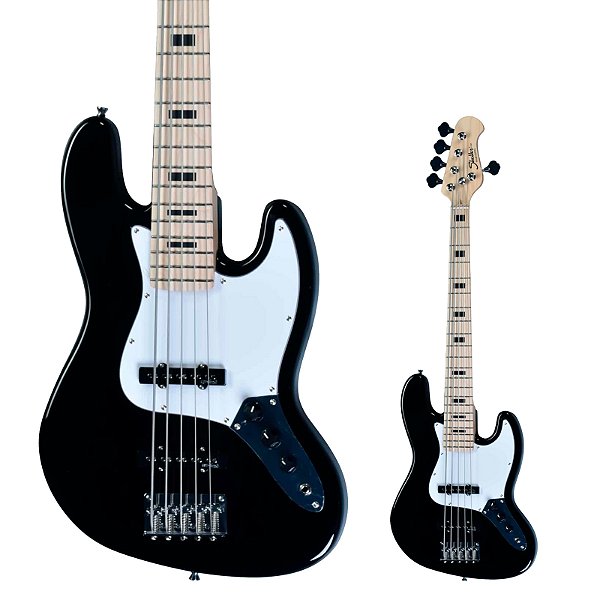 Baixo 5 Cordas Jazz Bass Shelter SHJB755 PRO Black