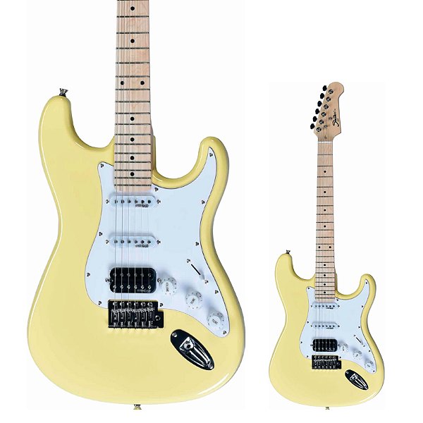 Guitarra Strato HSS Basswood Shelter SSW Vintage Yellow
