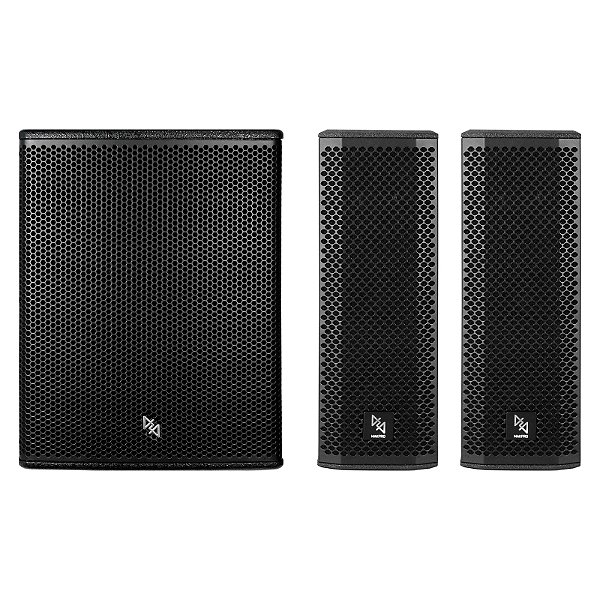 Sistema de Sonorização Sub 12” e Coluna 2x6” MAKPRO