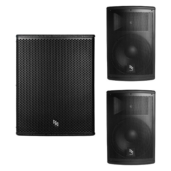 Sistema de Sonorização Sub 12” e Caixas 12” MAKPRO