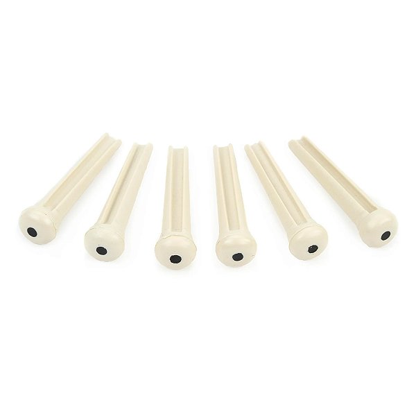 Pinos para Violão de Aço Smart Creme - Kit 6 Unidades