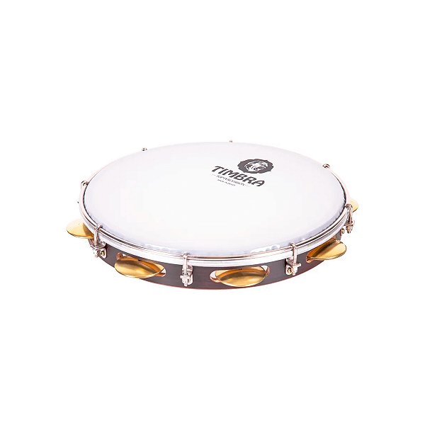 Pandeiro 11” Pele Leitosa Timbra Chocolate com Capa