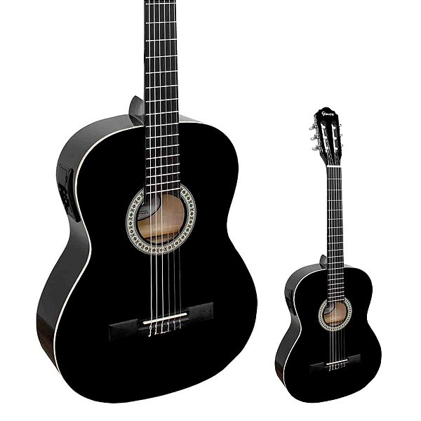 Violão Elétrico Nylon Clássico Giannini N-14 EQ BK Black
