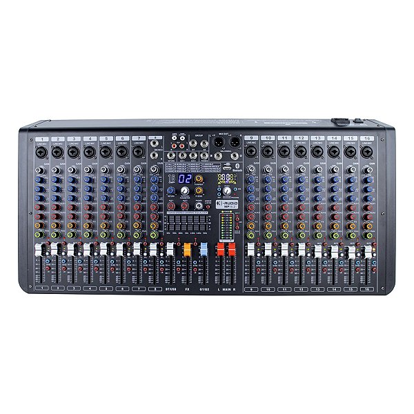 Mesa de Som 16 Canais 2 Auxiliares K-Audio MP 16.2 1ª Geração