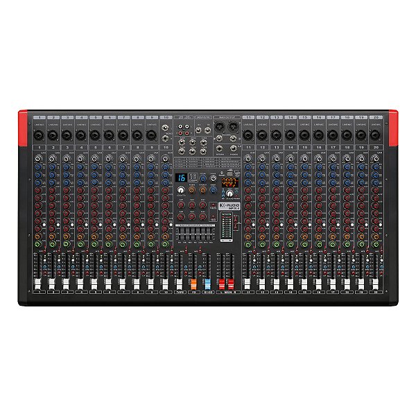 Mesa de Som 20 Canais 6 Auxiliares K-Audio MP 20.4 1ª Geração