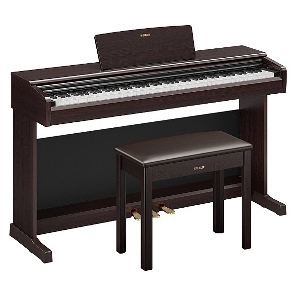Piano Digital 88 Teclas Yamaha ARIUS YDP-146R Rosewood com Banco