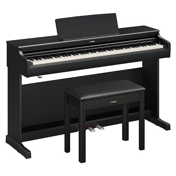 Piano Digital 88 Teclas Yamaha ARIUS YDP-166B Black com Banco
