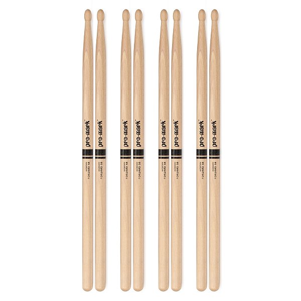 Kit 4 Pares de Baquetas 5B Hickory ProMark Forward TX5BW-4P