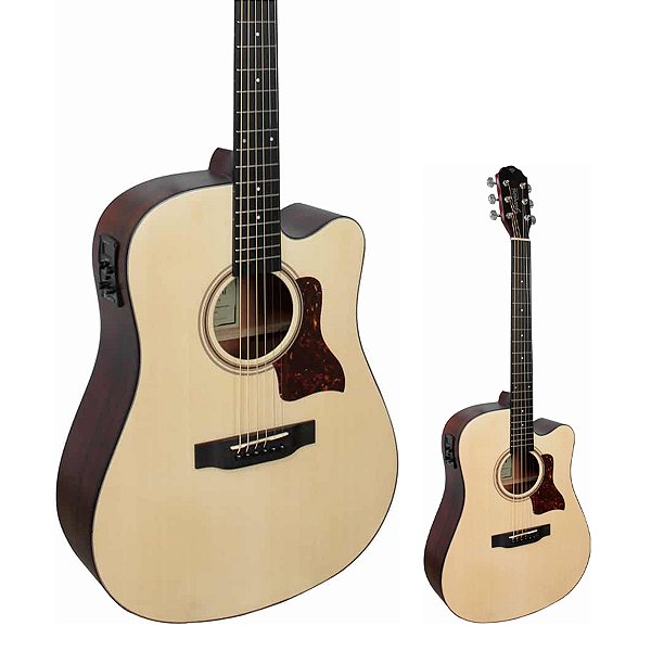 Violão Elétrico Folk Aço Giannini GDC STD CEQ NS Natural Fosco