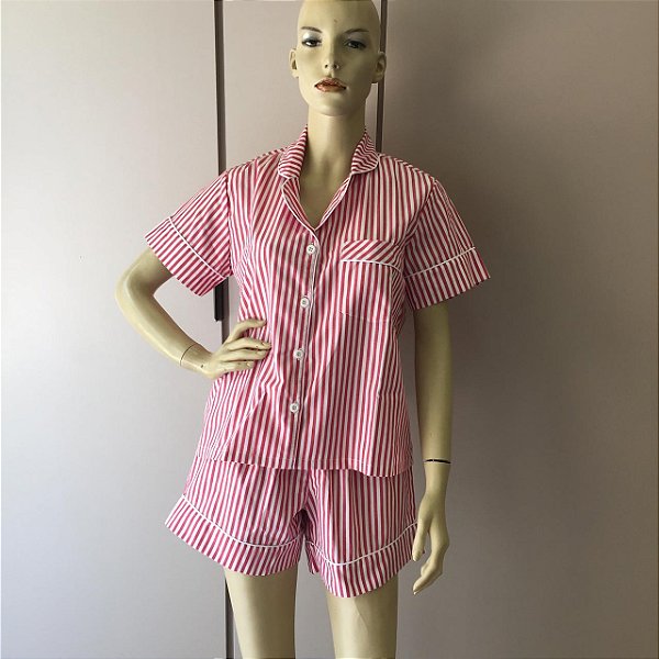 Pijama Feminino Adulto  listrado