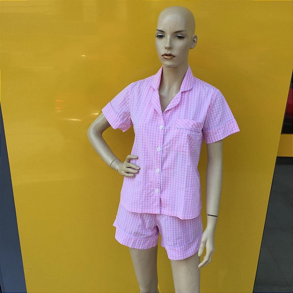 Pijama Feminino Adulto Estampa Xadrez